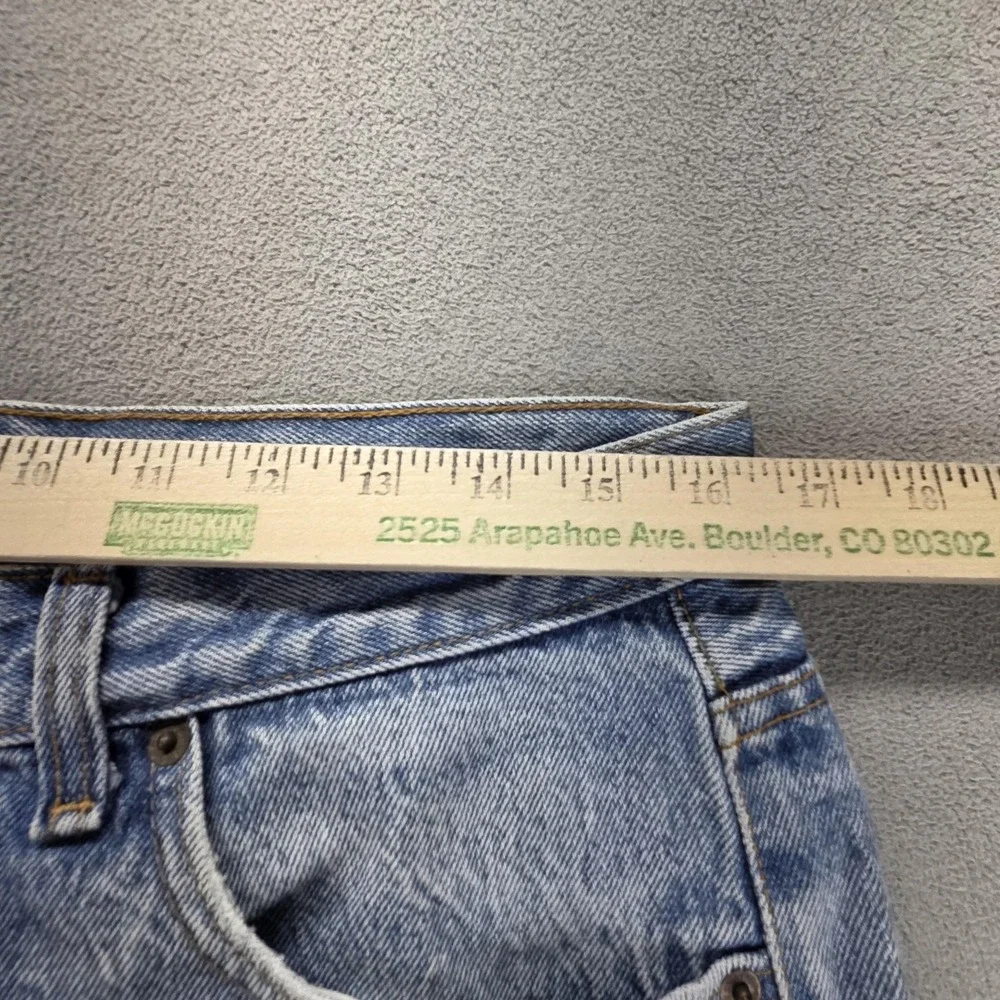 VTG Levis 501 Jeans Mens Blue Light Wash Made In USA Star Patchwork Fits 32x28 - Picture 3 of 16